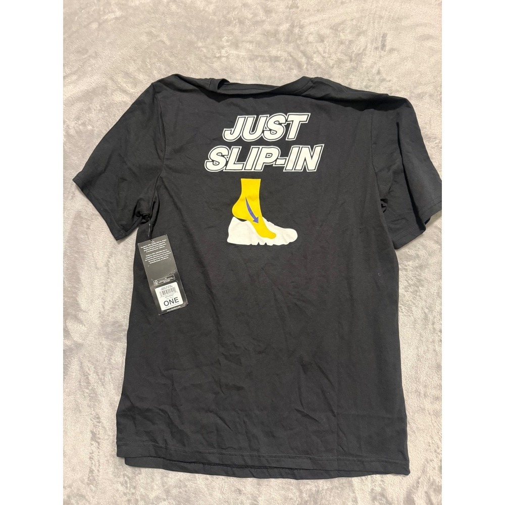 Skechers T-Shirt Men Small Black Just Slip-In Graphic Logo Short Sleeve - Picture 5 of 6